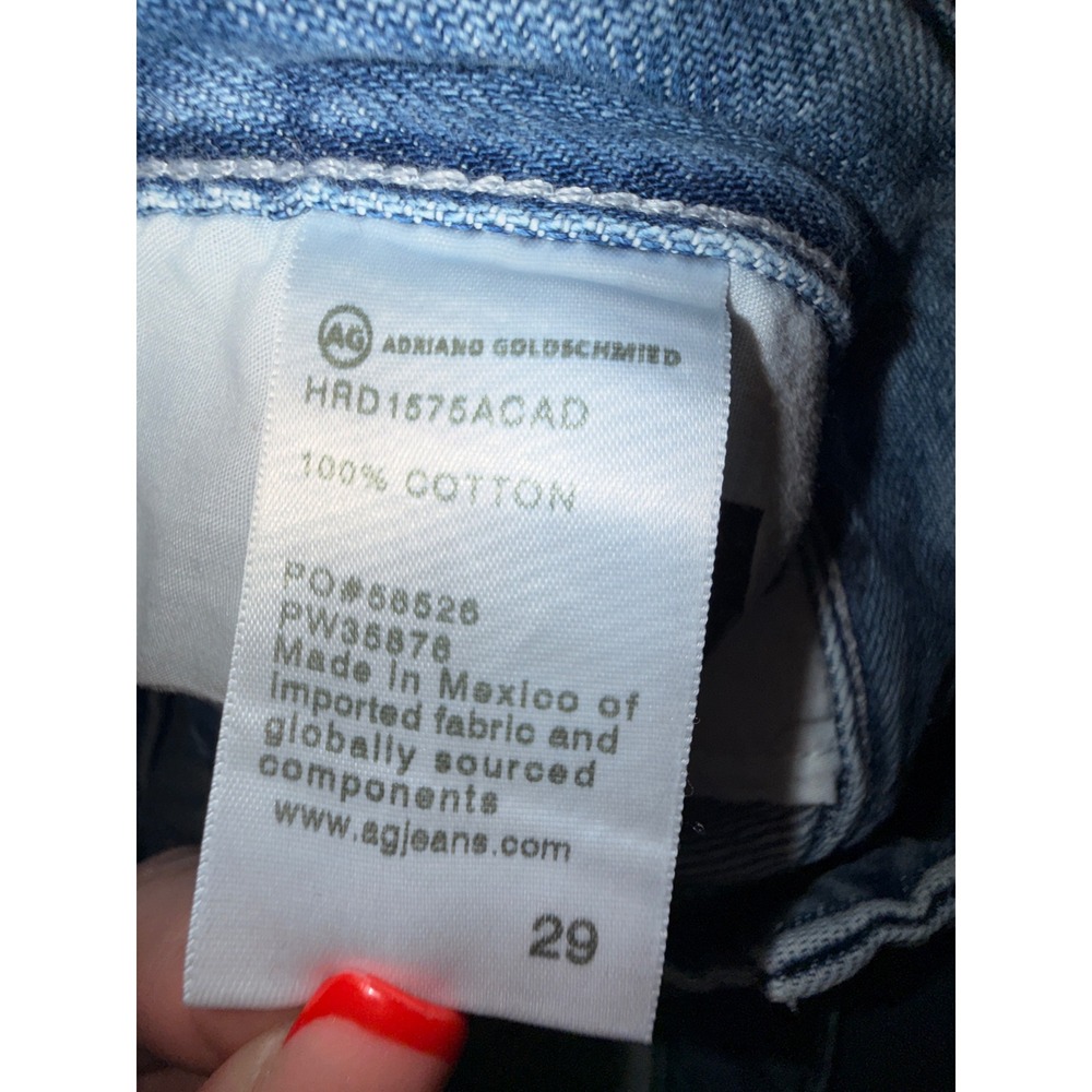 AG Adriano Goldschmied Ex-Boyfriend Slouchy Slim Blue Jeans Size 29 - Picture 4 of 11